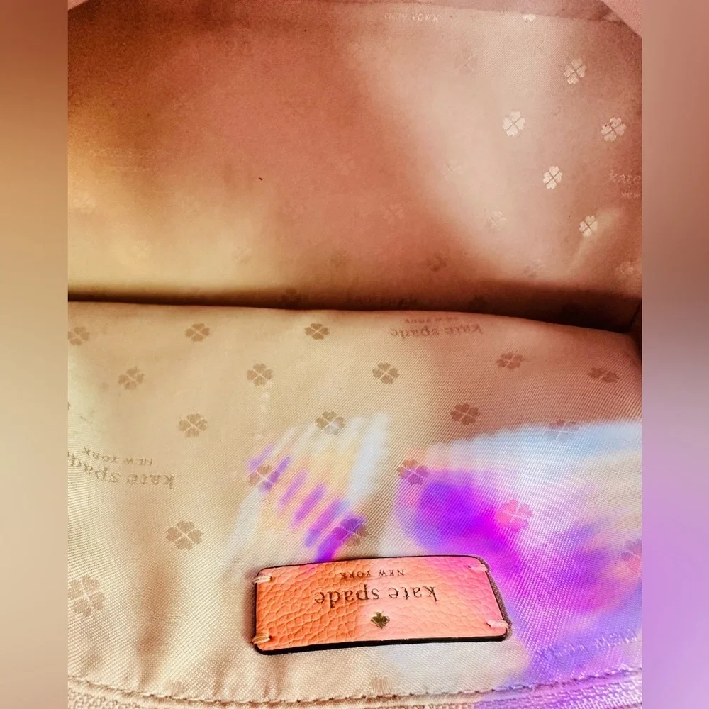 kate spade Coral Pink Leather Dome Tote